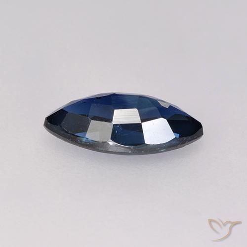 Zaffiro Blu notte naturale da 0.76 ct, Taglio marquise, VVS-VS