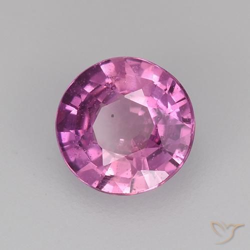 Zaffiro Viola medio-scuro naturale da 0.59 ct, Rotondo, VS