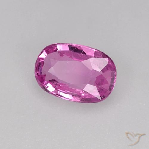 Zaffiro Rosa medio naturale da 0.71 ct, Ovale, VVS-VS