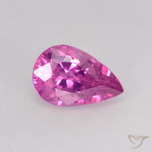 0.54ct Naturale Rosa intenso Zaffiro, Forma a pera, VVS-VS