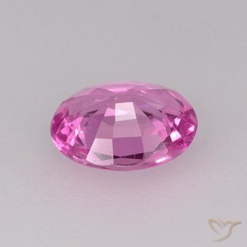 Zaffiro Rosa scuro naturale da 0.70 ct, Ovale, VVS-VS