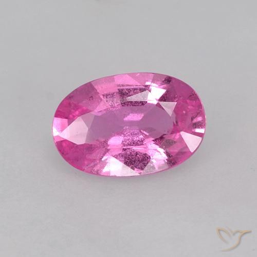 0.66ct Naturale Rosa scuro Zaffiro, Ovale, VS