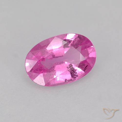Zaffiro Rosa scuro naturale da 0.66 ct, Ovale, VS