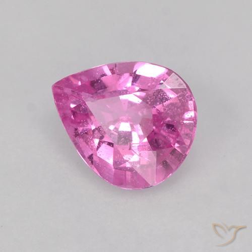 Zaffiro Rosa intenso naturale da 0.62 ct, Forma a pera, VS