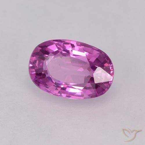Zaffiro Magenta brillante naturale da 0.85 ct, Ovale, VVS