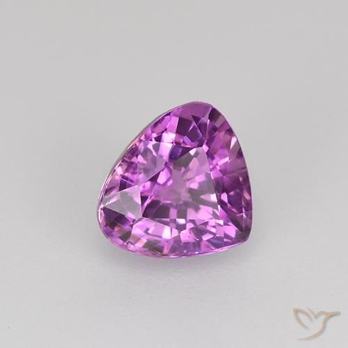 Zaffiro Viola violetto naturale da 0.89 ct, Forma a pera, VVS-VS