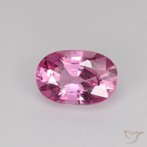 Zaffiro Rosa intenso naturale da 0.76 ct, Ovale, VS