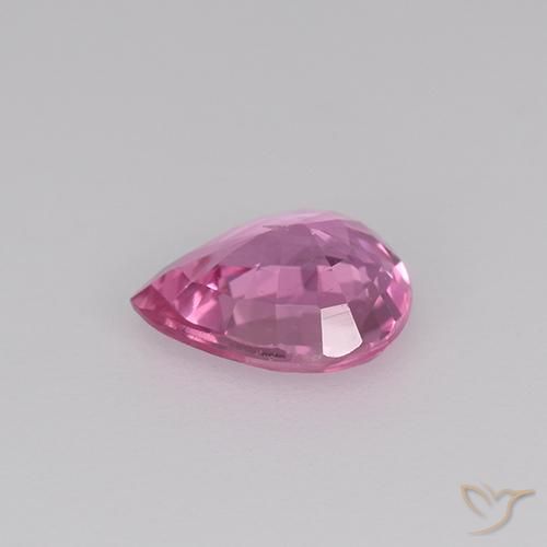 Zaffiro Rosa scuro naturale da 0.63 ct, Forma a pera, VS