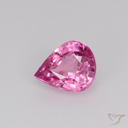 0.71ct Naturale Rosa scuro Zaffiro, Forma a pera, VS