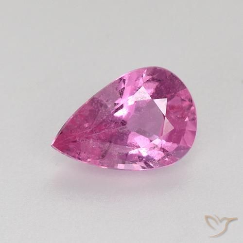 0.57ct Naturale Rosa medio Zaffiro, Forma a pera, VS, Photo A