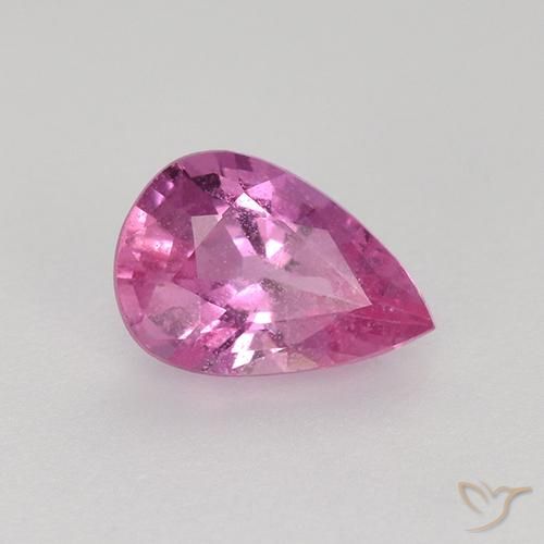 Zaffiro Rosa medio naturale da 0.57 ct, Forma a pera, VS