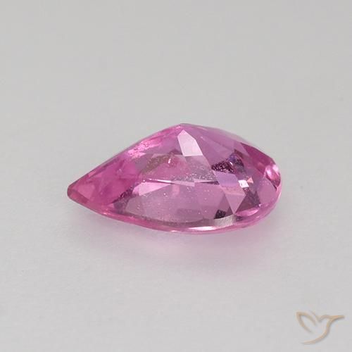 Zaffiro Rosa medio naturale da 0.57 ct, Forma a pera, VS