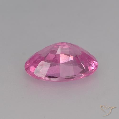 Zaffiro Rosa intenso naturale da 0.68 ct, Ovale, VVS-VS