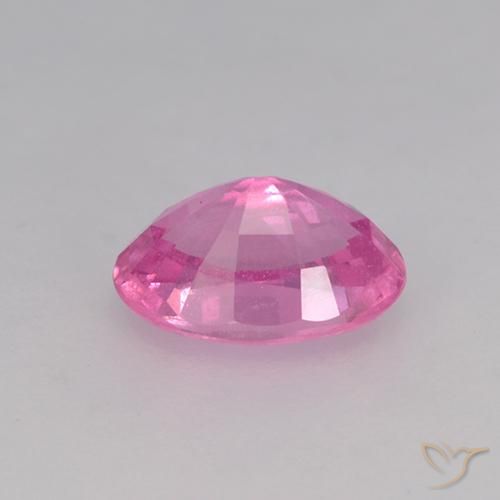 Zaffiro Rosa intenso naturale da 0.67 ct, Ovale, VVS-VS