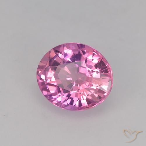 Zaffiro Rosa medio naturale da 0.74 ct, Ovale, VVS-VS