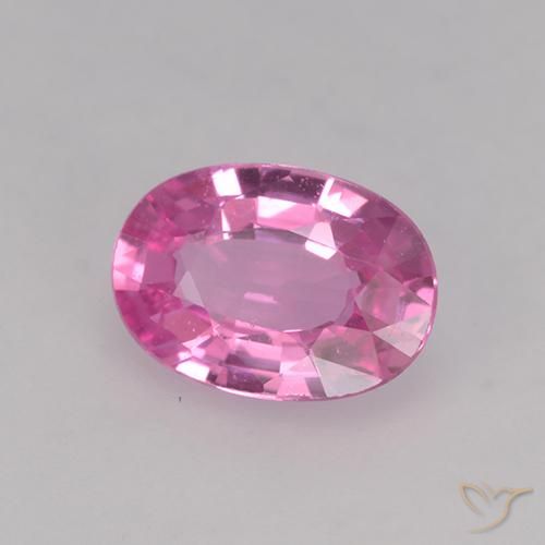 Zaffiro Rosa scuro naturale da 0.68 ct, Ovale, VVS-VS