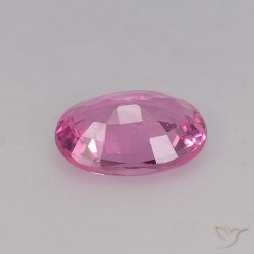 Zaffiro Rosa scuro naturale da 0.68 ct, Ovale, VVS-VS