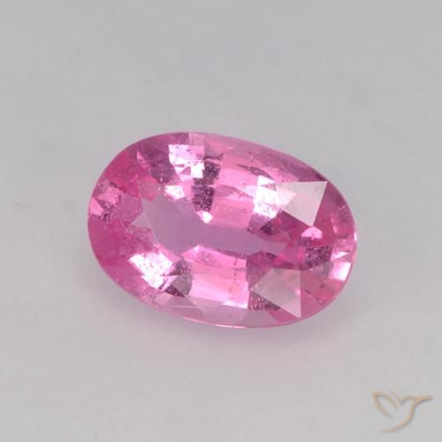 Zaffiro Rosa scuro naturale da 0.66 ct, Ovale, VVS-VS