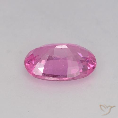 Zaffiro Rosa scuro naturale da 0.66 ct, Ovale, VVS-VS