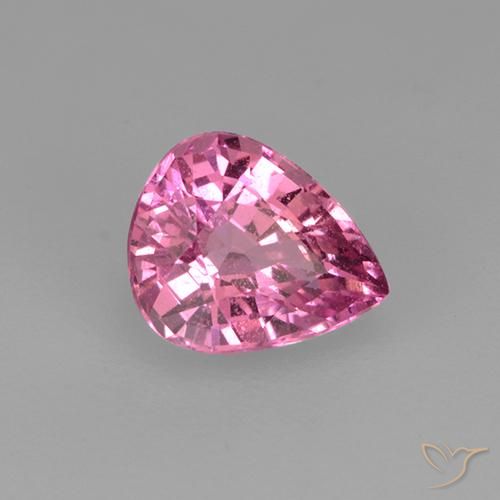 Zaffiro Rosa medio naturale da 0.70 ct, Forma a pera, VVS-VS