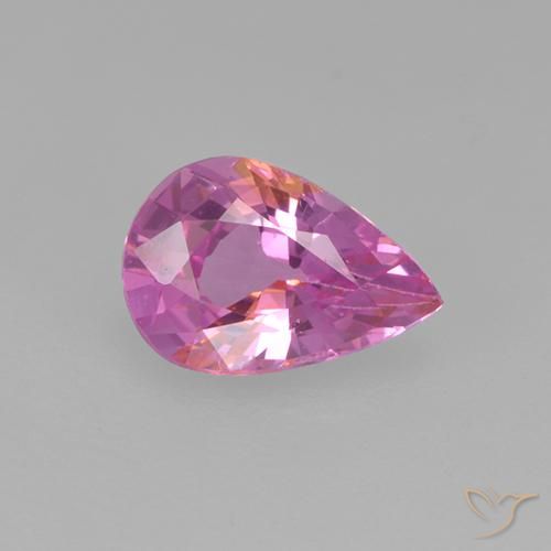 0.58ct Naturale Rosa intenso Zaffiro, Forma a pera, VVS-VS