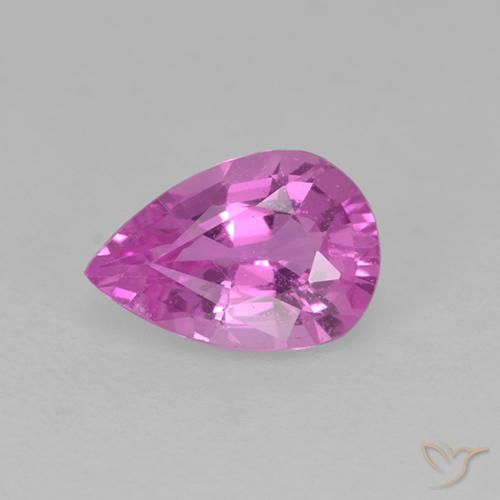 0.65ct Naturale Viola medio Zaffiro, Forma a pera, VVS-VS