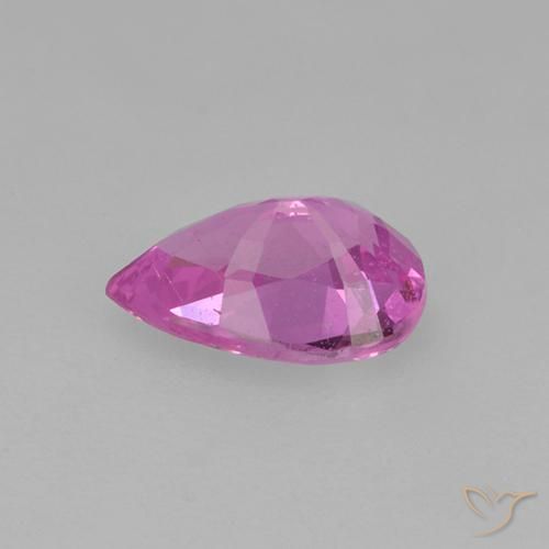 Zaffiro Viola medio naturale da 0.65 ct, Forma a pera, VVS-VS
