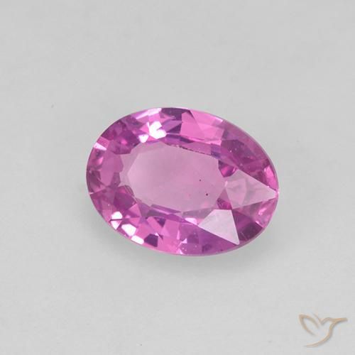 Zaffiro Viola intenso naturale da 0.68 ct, Ovale, VVS-VS