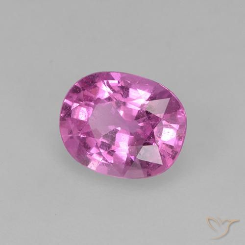 Zaffiro Viola rosato intenso naturale da 0.78 ct, Ovale, VVS-VS