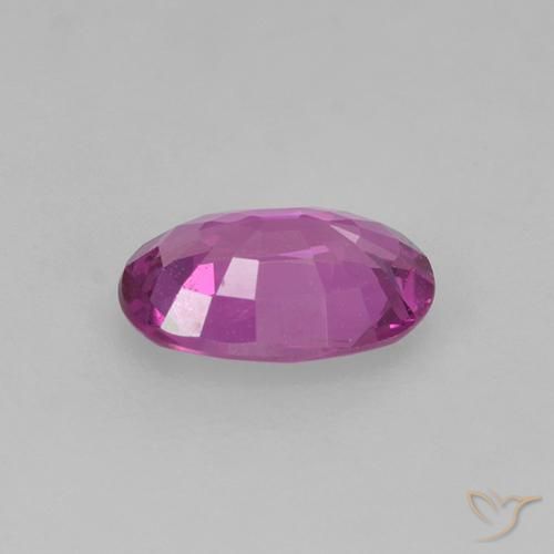 Zaffiro Viola rosato intenso naturale da 0.66 ct, Ovale, VVS