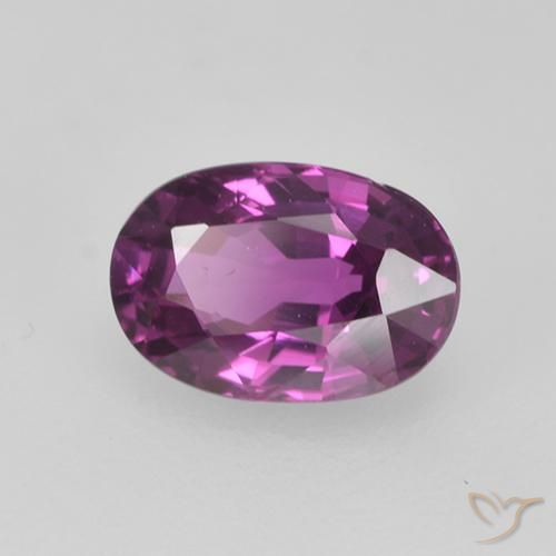 Zaffiro Magenta elettrico naturale da 0.73 ct, Ovale, VS