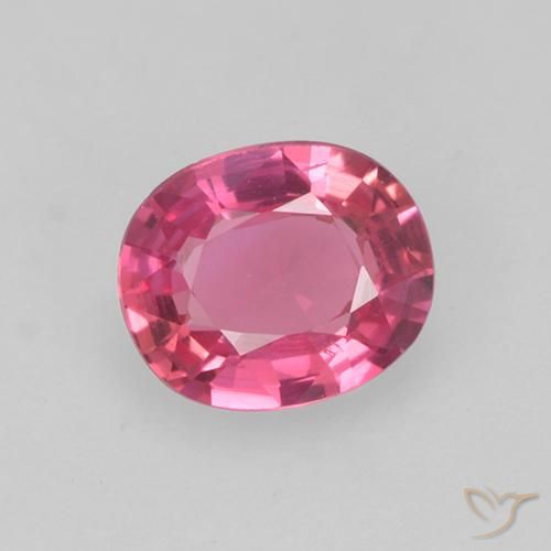 0.42ct Naturale rosa magenta Zaffiro, Ovale, VS
