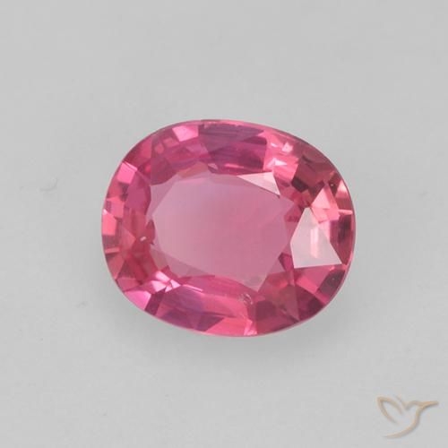 Zaffiro rosa magenta naturale da 0.42 ct, Ovale, VS