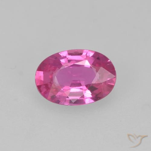 0.40ct Naturale Rosa intenso Zaffiro, Ovale, VS