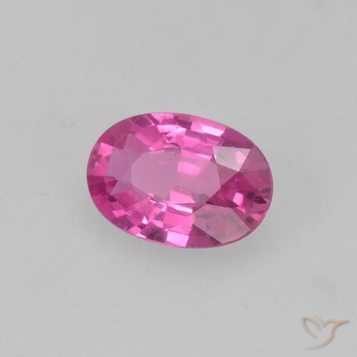 Zaffiro Rosa intenso naturale da 0.40 ct, Ovale, VS