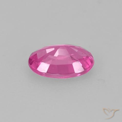 Zaffiro Rosa intenso naturale da 0.40 ct, Ovale, VS