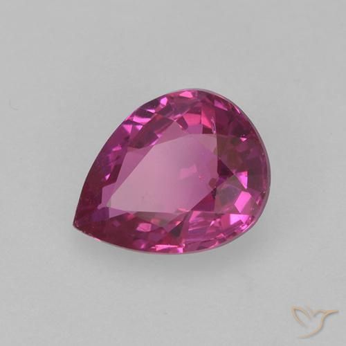 Zaffiro Magenta naturale da 0.66 ct, Forma a pera, VS