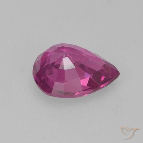 Zaffiro Magenta naturale da 0.66 ct, Forma a pera, VS