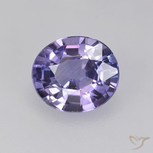 0.76ct Naturale Melanzane Viola Zaffiro, Ovale, VS