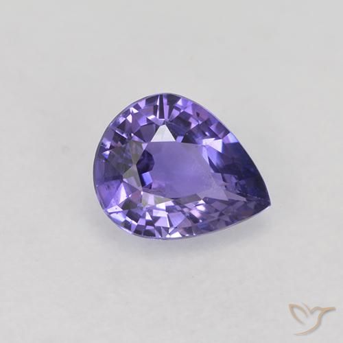 0.52ct Naturale Viola medio Zaffiro, Forma a pera, VS-SI
