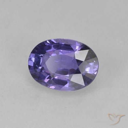 Zaffiro Viola scuro naturale da 0.76 ct, Ovale, VS