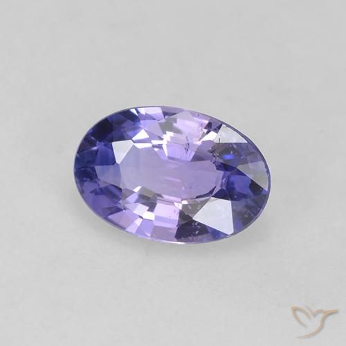Zaffiro Viola Chiaro Medio naturale da 0.62 ct, Ovale, VS