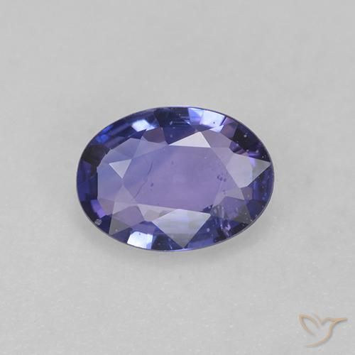 0.57ct Naturale Viola Blu Zaffiro, Ovale, VS