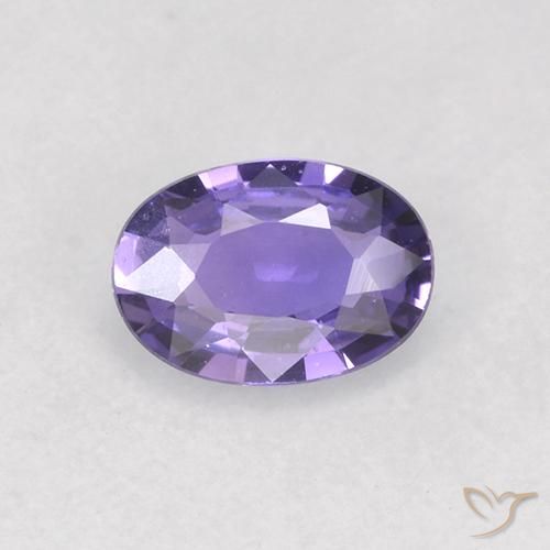 0.50ct Naturale Viola scuro Zaffiro, Ovale, VVS-VS