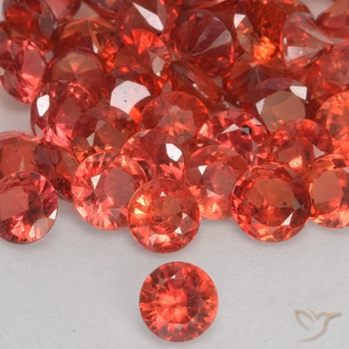 0.13ct Naturale Rosso medio Zaffiro, Rotondo, VS