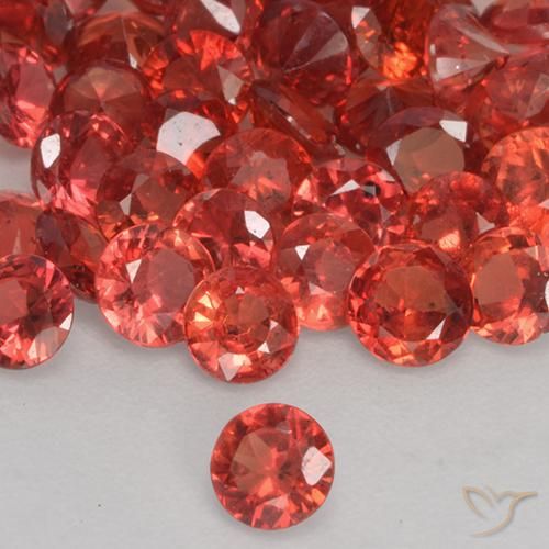 Zaffiro Rosso medio naturale da 0.13 ct, Rotondo, VS