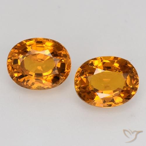 1.41ctw Naturale Arancione scuro Zaffiro, Ovale, VVS-VS