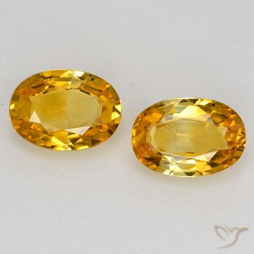 1.26ctw Naturale Arancio Dorato Profondo Zaffiro, Ovale, VS