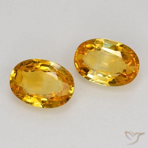Gemme di Zaffiro Arancio Dorato Profondo naturale da 1.26 ct, Ovale, VS