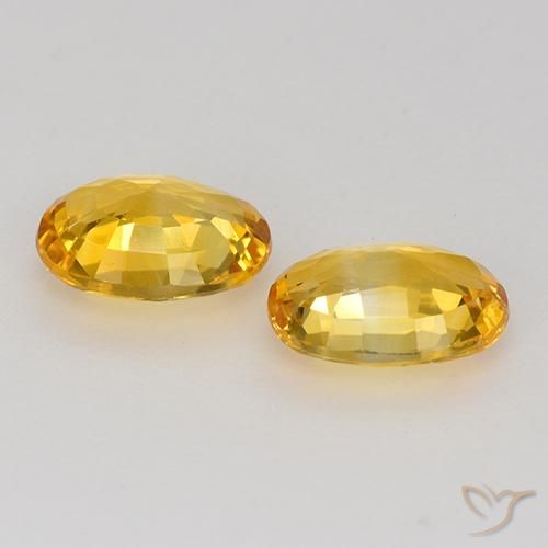 Gemme di Zaffiro Arancio Dorato Profondo naturale da 1.26 ct, Ovale, VS